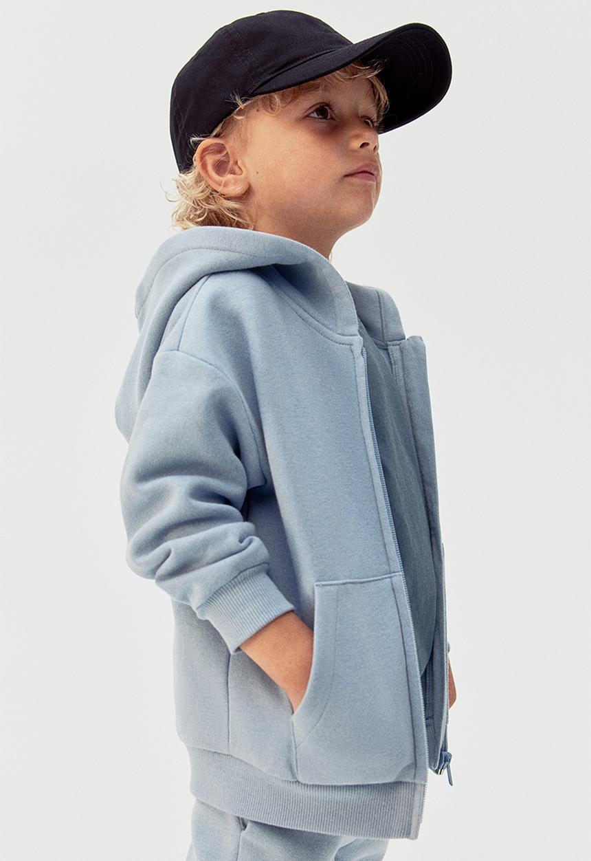H&M - Zip-through hoodie - light blue