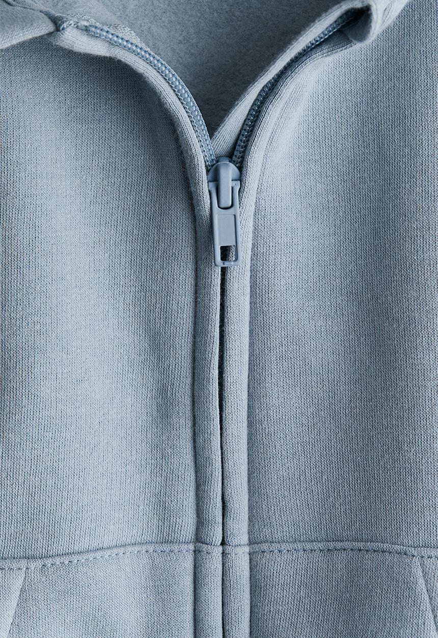 H&M - Zip-through hoodie - light blue