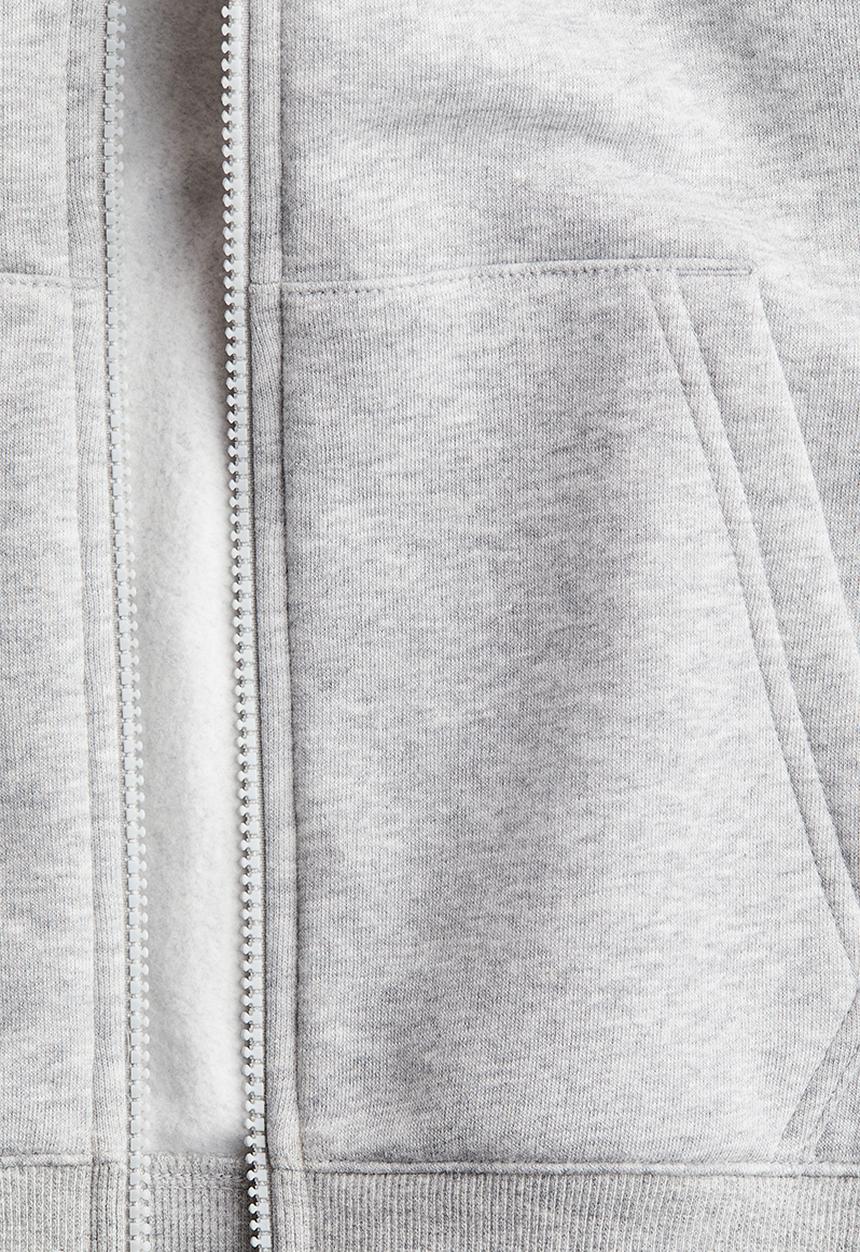 H&M - Zip-through hoodie - light grey marl