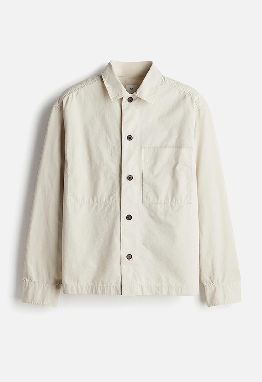 H&M - Regular fit twill overshirt - beige