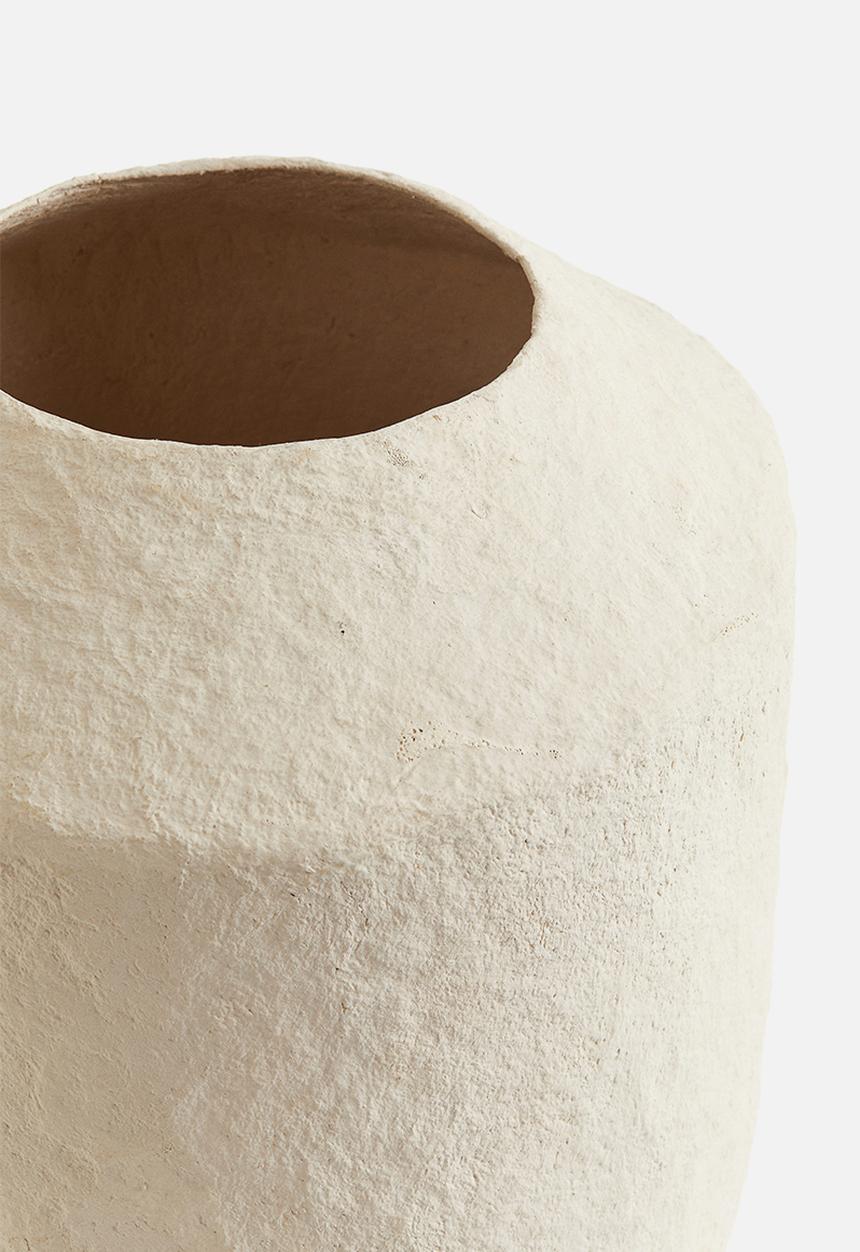 H&M - Large papier-maché vase - light beige