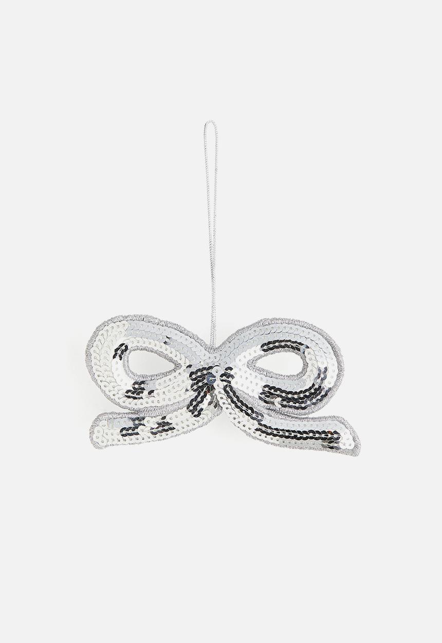 H&M - Embellished christmas tree decoration - silver-coloured/bow