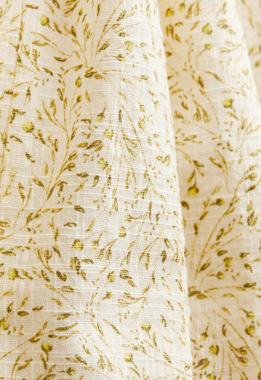 H&M - Flared-skirt dress - White Yellow floral
