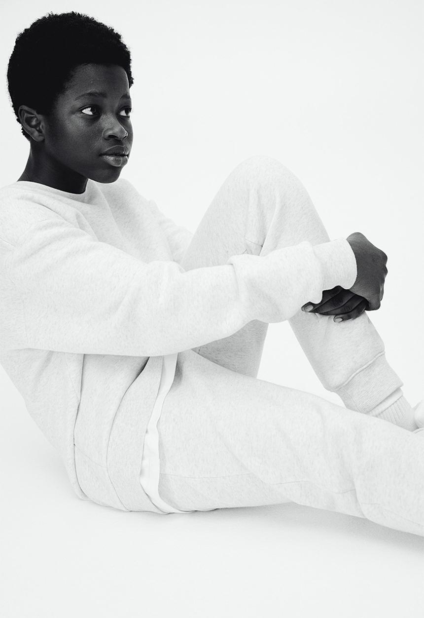 H&M - Cotton sweatshirt joggers - white