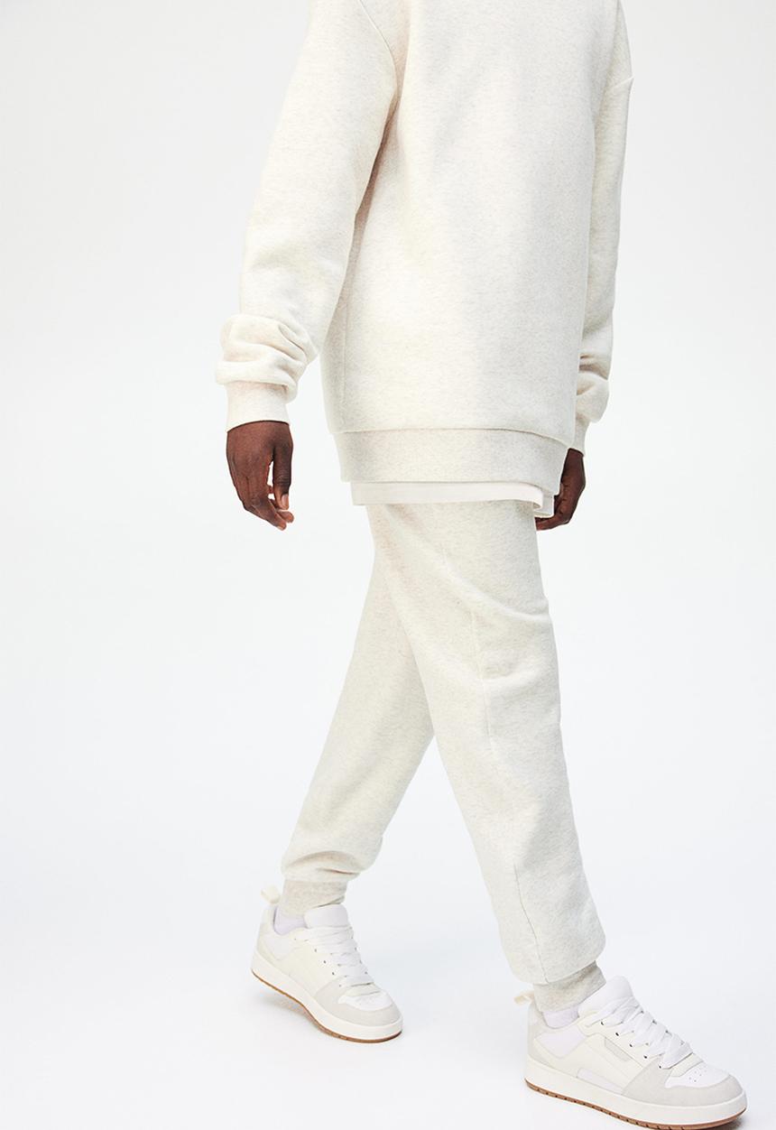 H&M - Cotton sweatshirt joggers - white