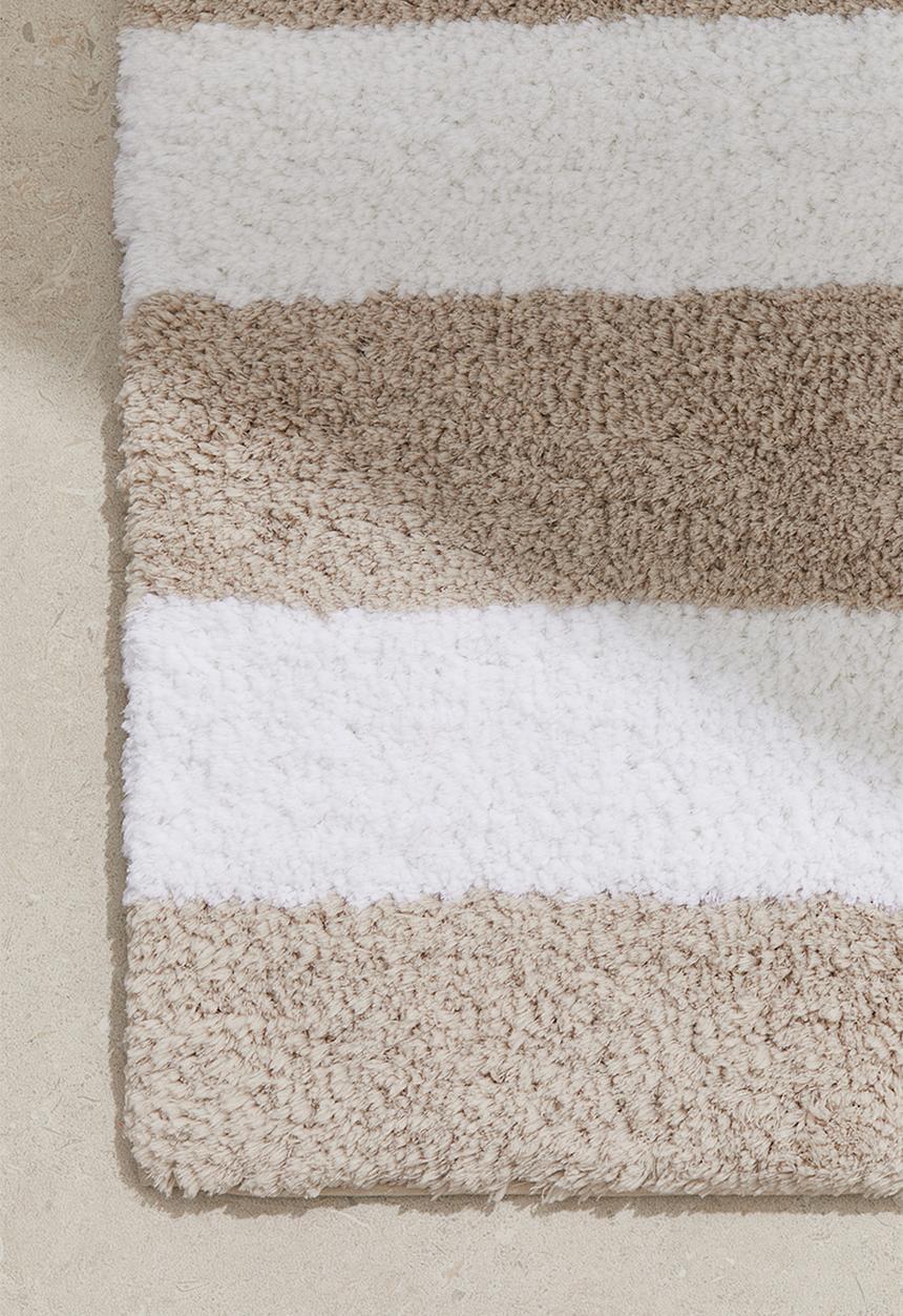 H&M - Cotton-blend bath mat - light mole striped