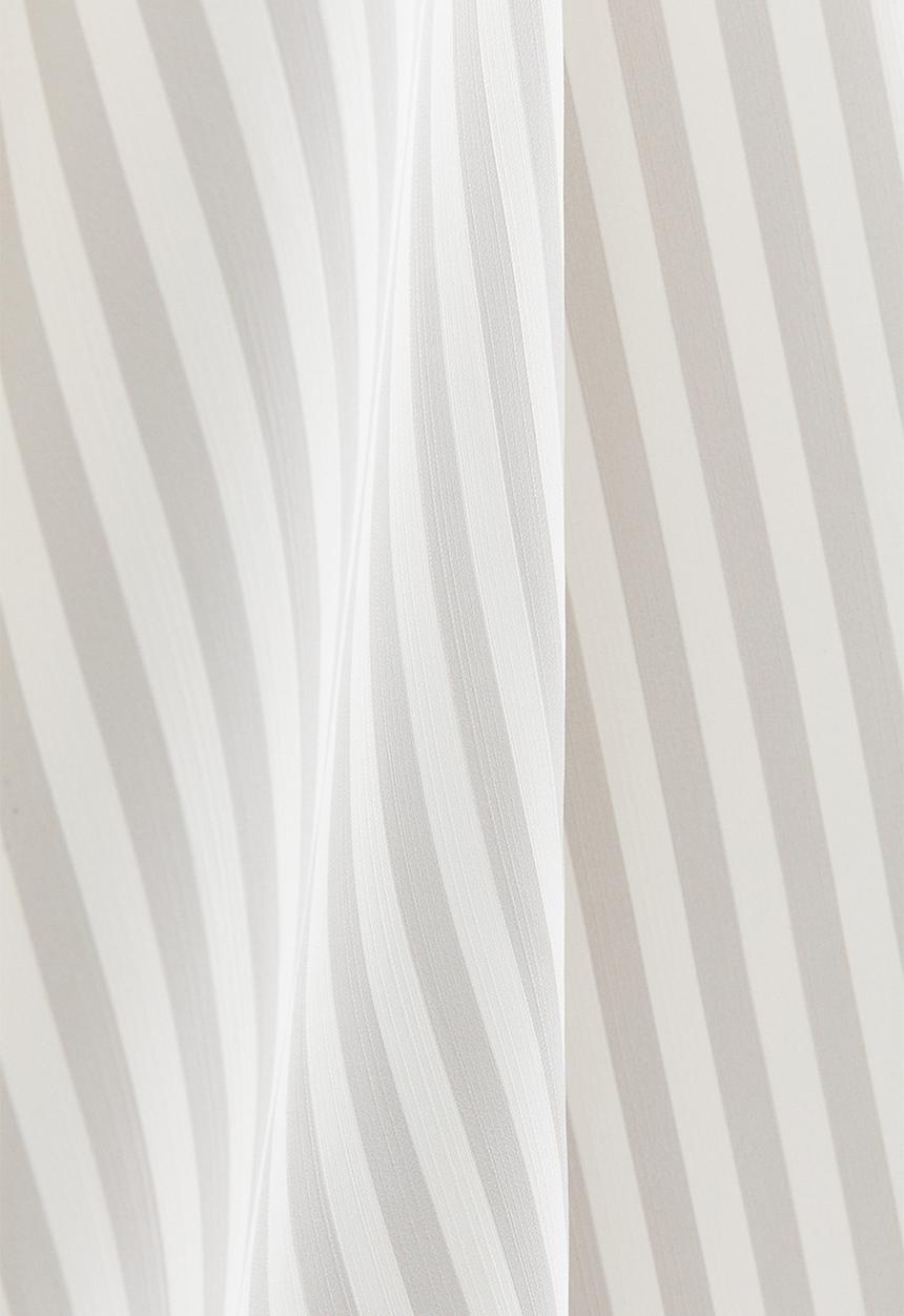 H&M - Striped shower curtain - light grey striped 