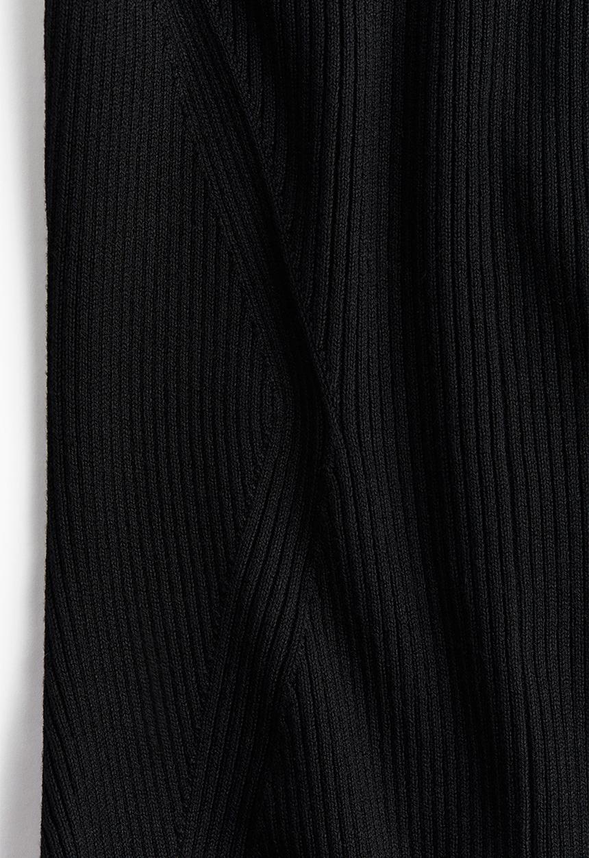 H&M - Rib-knit bandeau dress - black