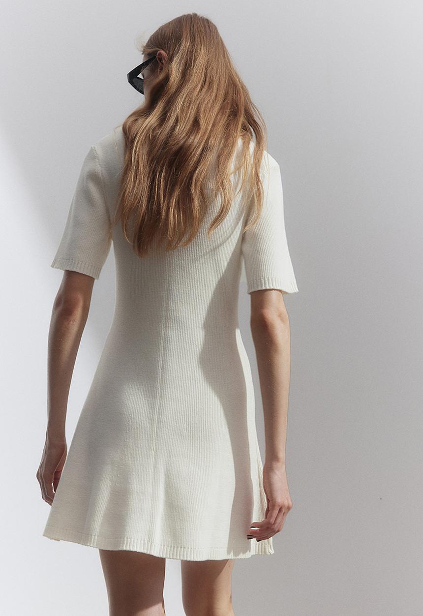 nb button front rib dress H&M Rib-knit Button-front Dress