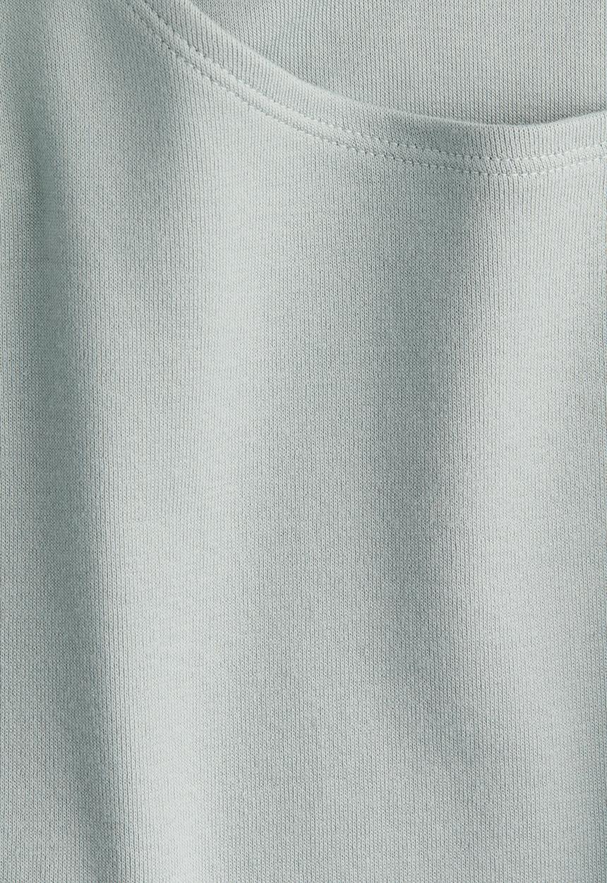 H&M - Boat-neck cotton top - turquoise