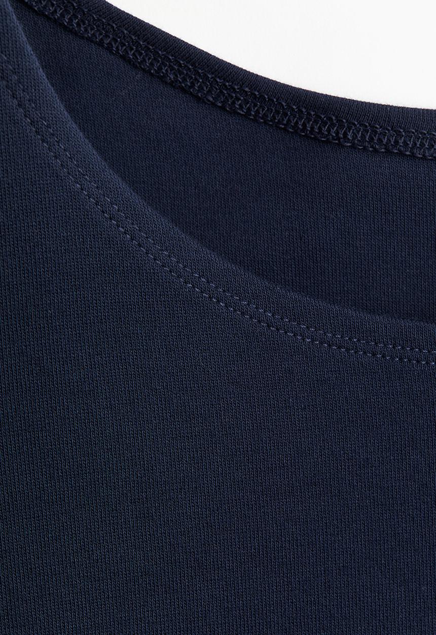 H&M - Boat-neck cotton top - blue