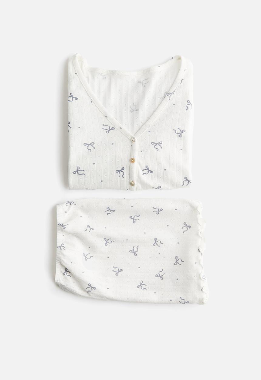 H&M - Pointelle pyjamas - white