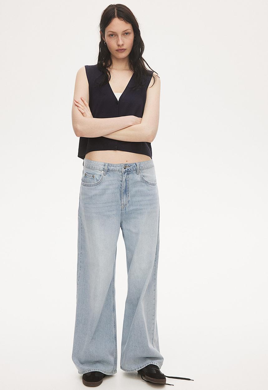 H&M - Baggy wide low jeans - blue