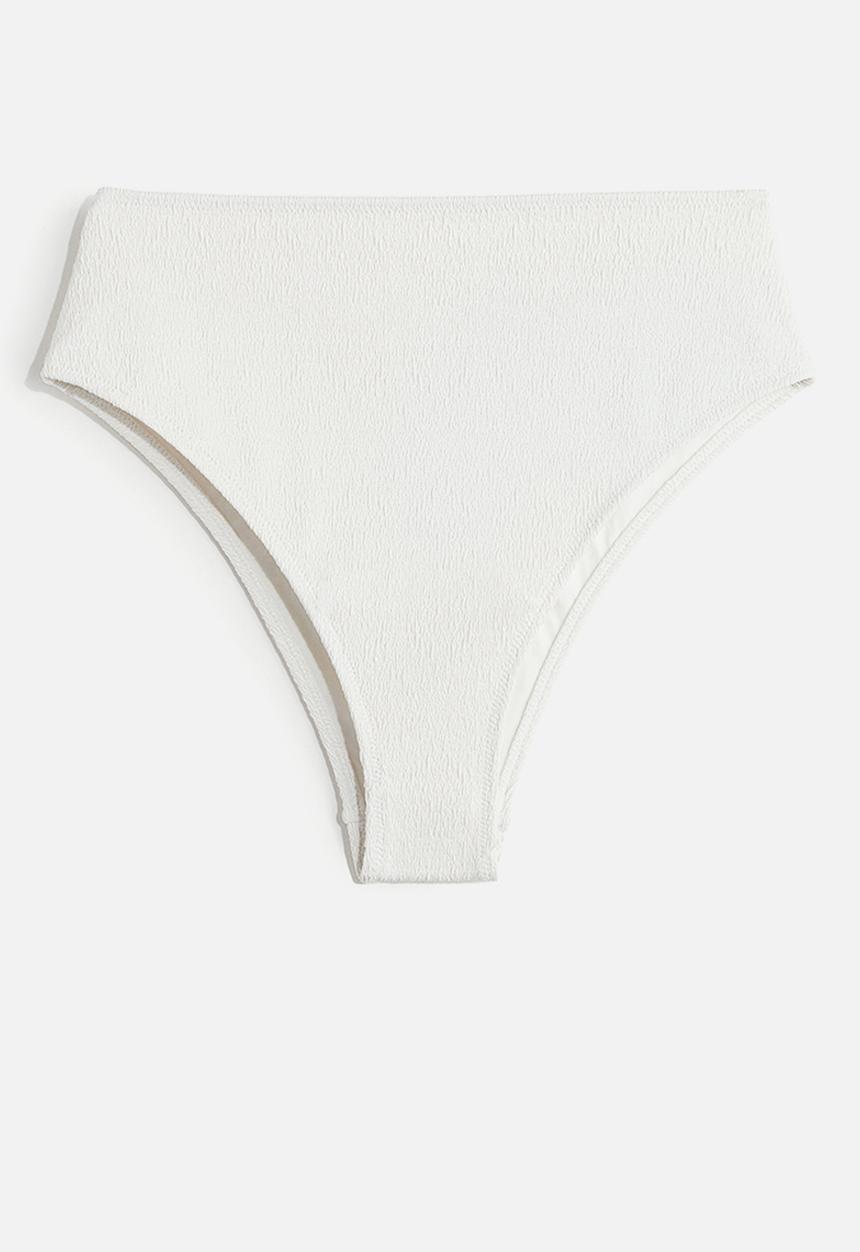 H&M - High waist cheeky bikini bottoms - white