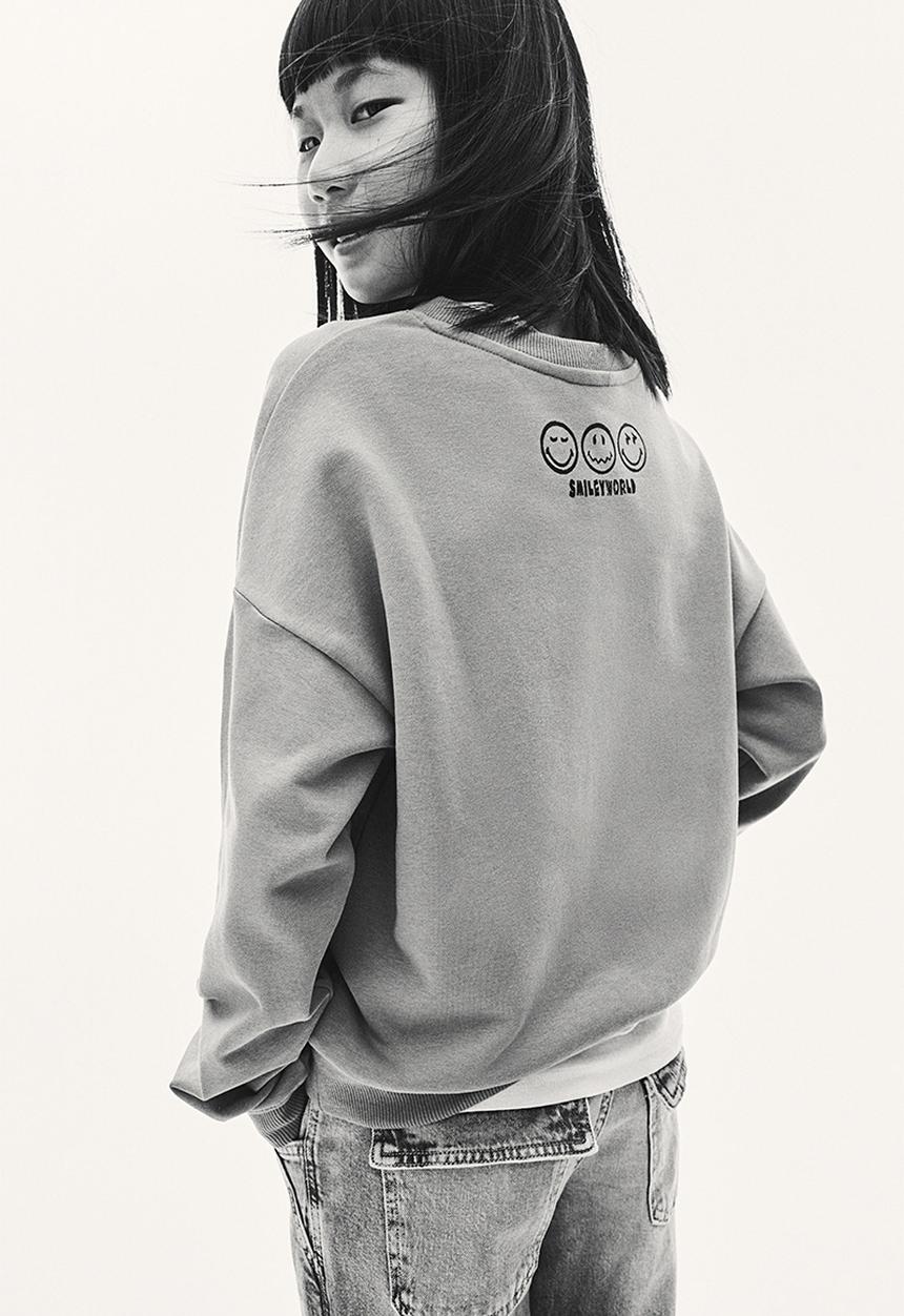 H&M - Printed sweatshirt - beige & smileyworld®