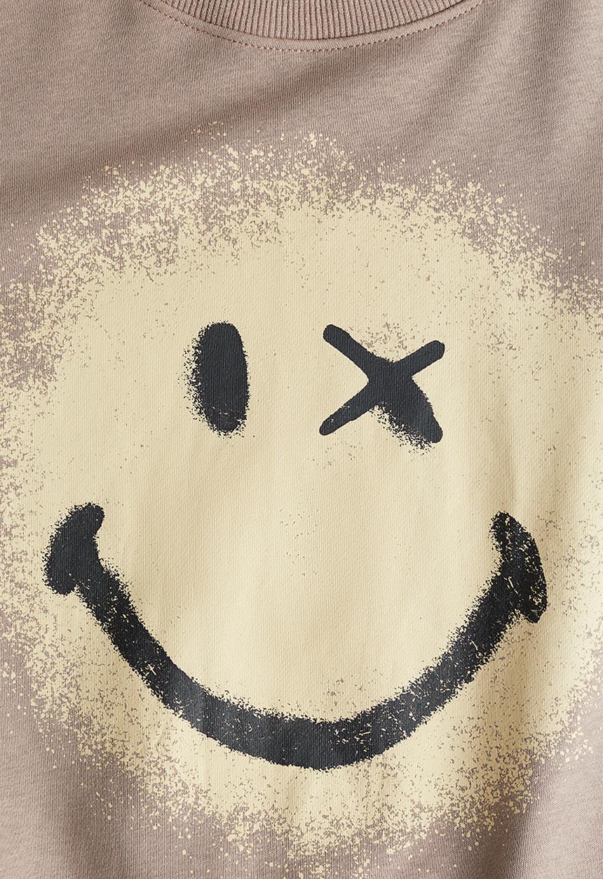 H&M - Printed sweatshirt - beige & smileyworld®