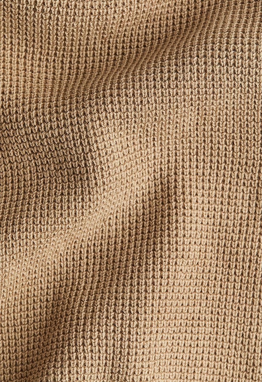 H&M - Waffle-knit henley jumper - beige