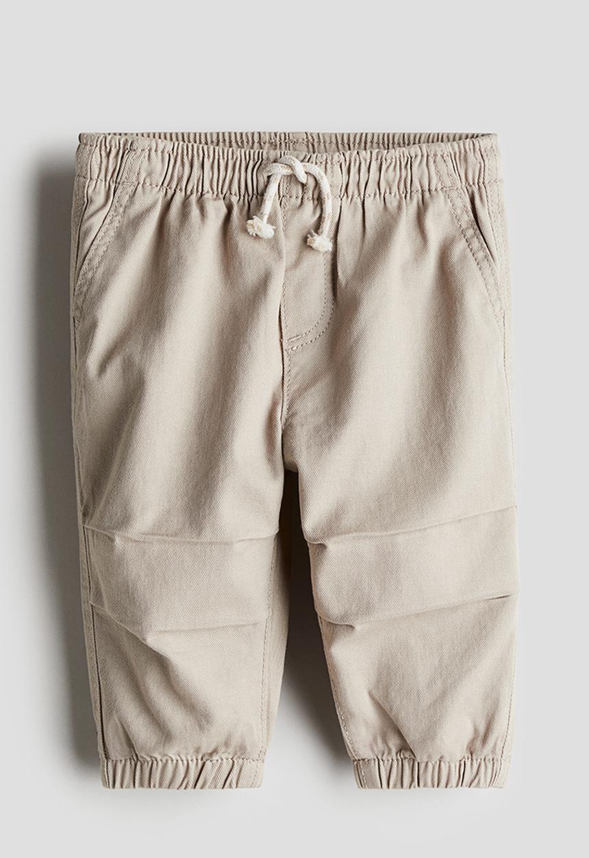 H&M - Cotton twill joggers - beige