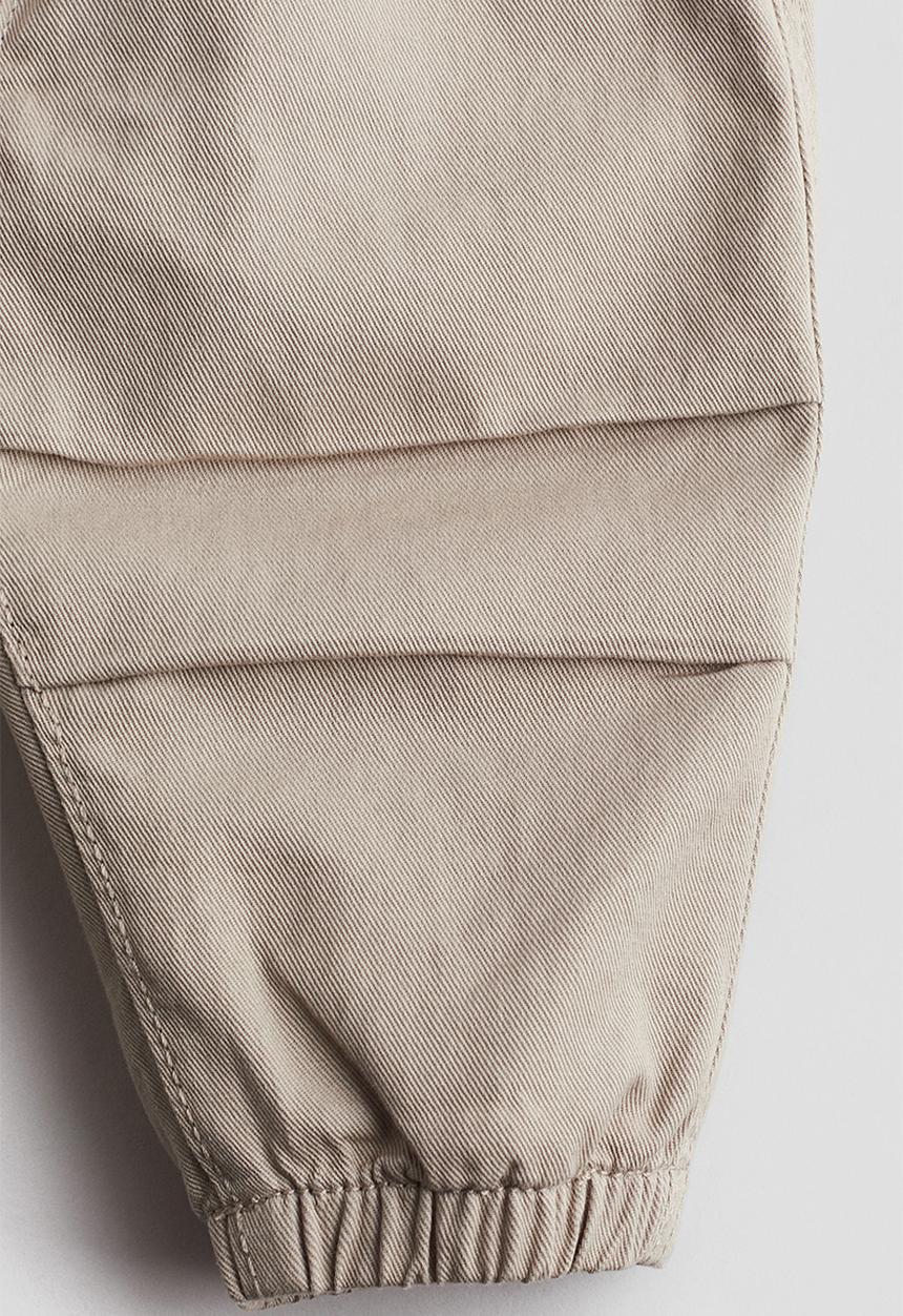 H&M - Cotton twill joggers - beige