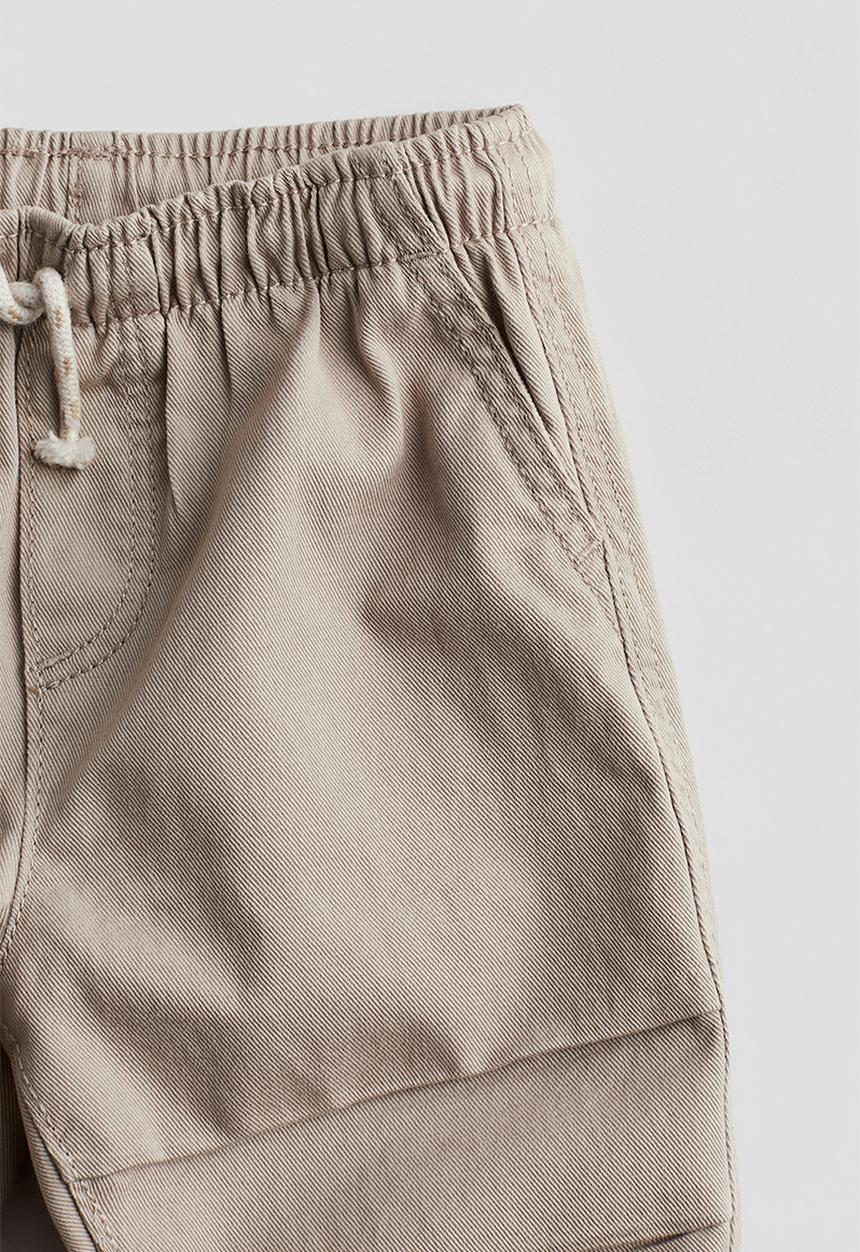 H&M - Cotton twill joggers - beige