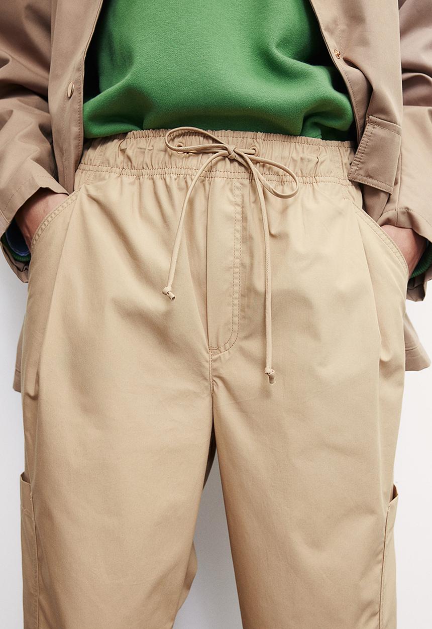 H&M - Cargo drawstring trousers - beige