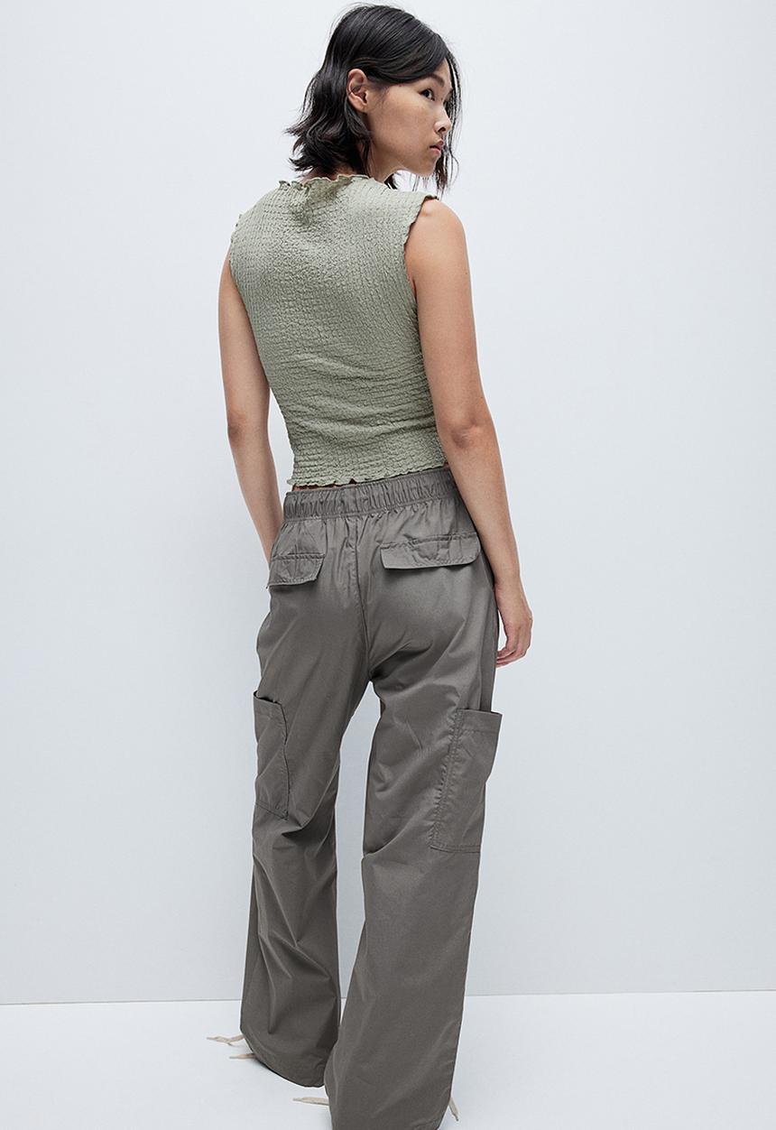 H&M - Cargo drawstring trousers - grey