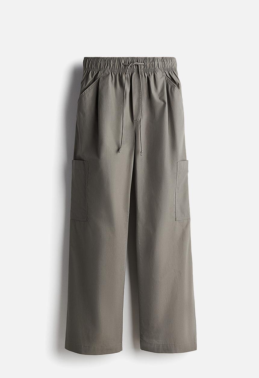 H&M - Cargo drawstring trousers - grey