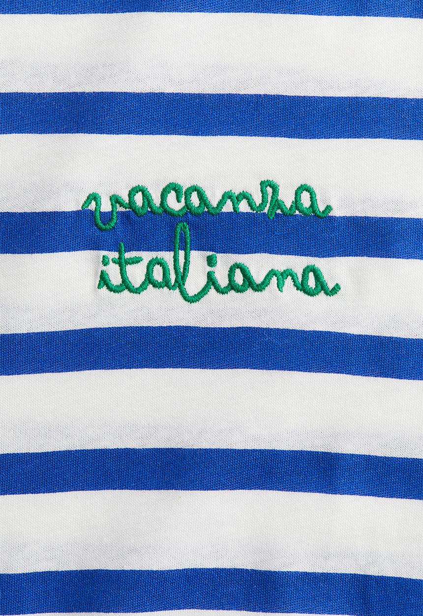 H&M - Cotton T-shirt - blue & white