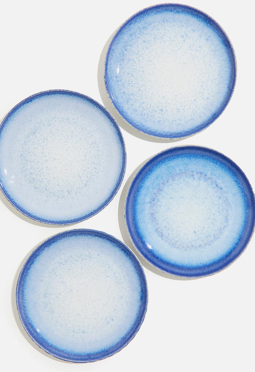 H&M - Stoneware side plate - blue