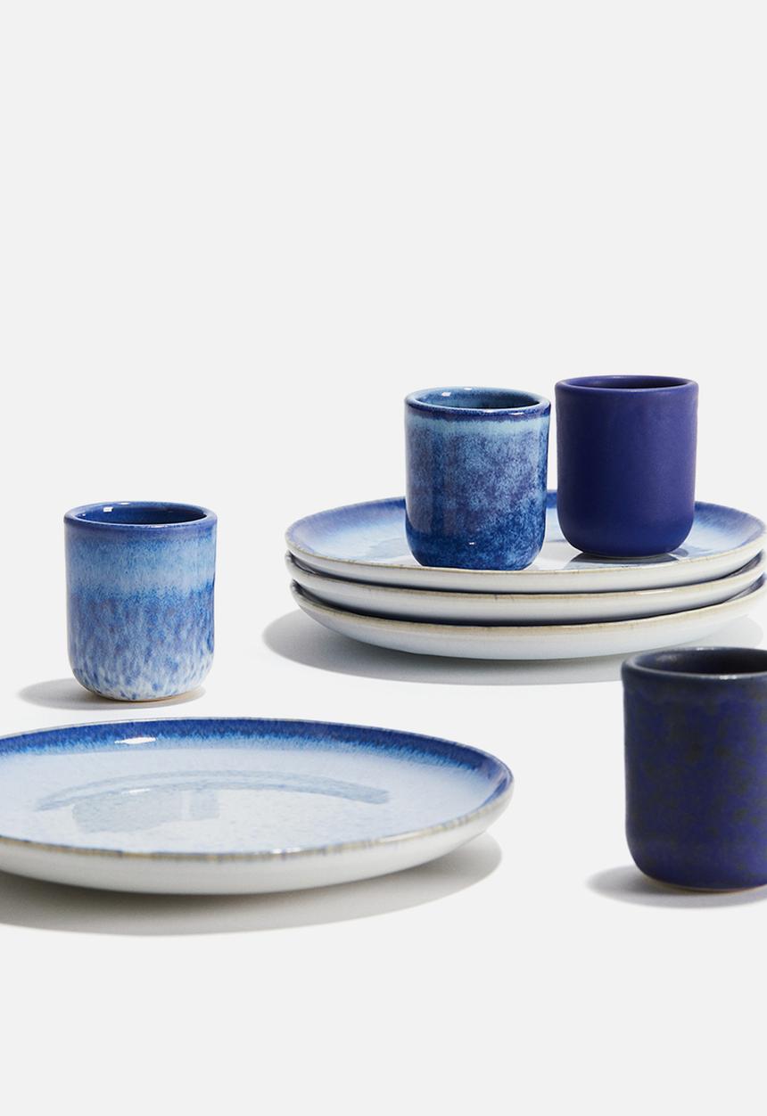 H&M - Stoneware side plate - blue