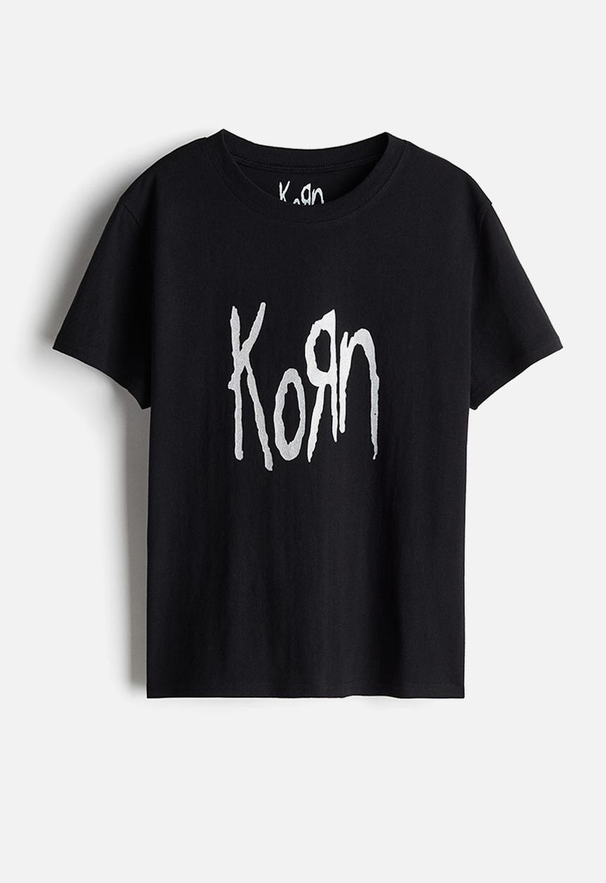 H&M - Printed T-shirt - black