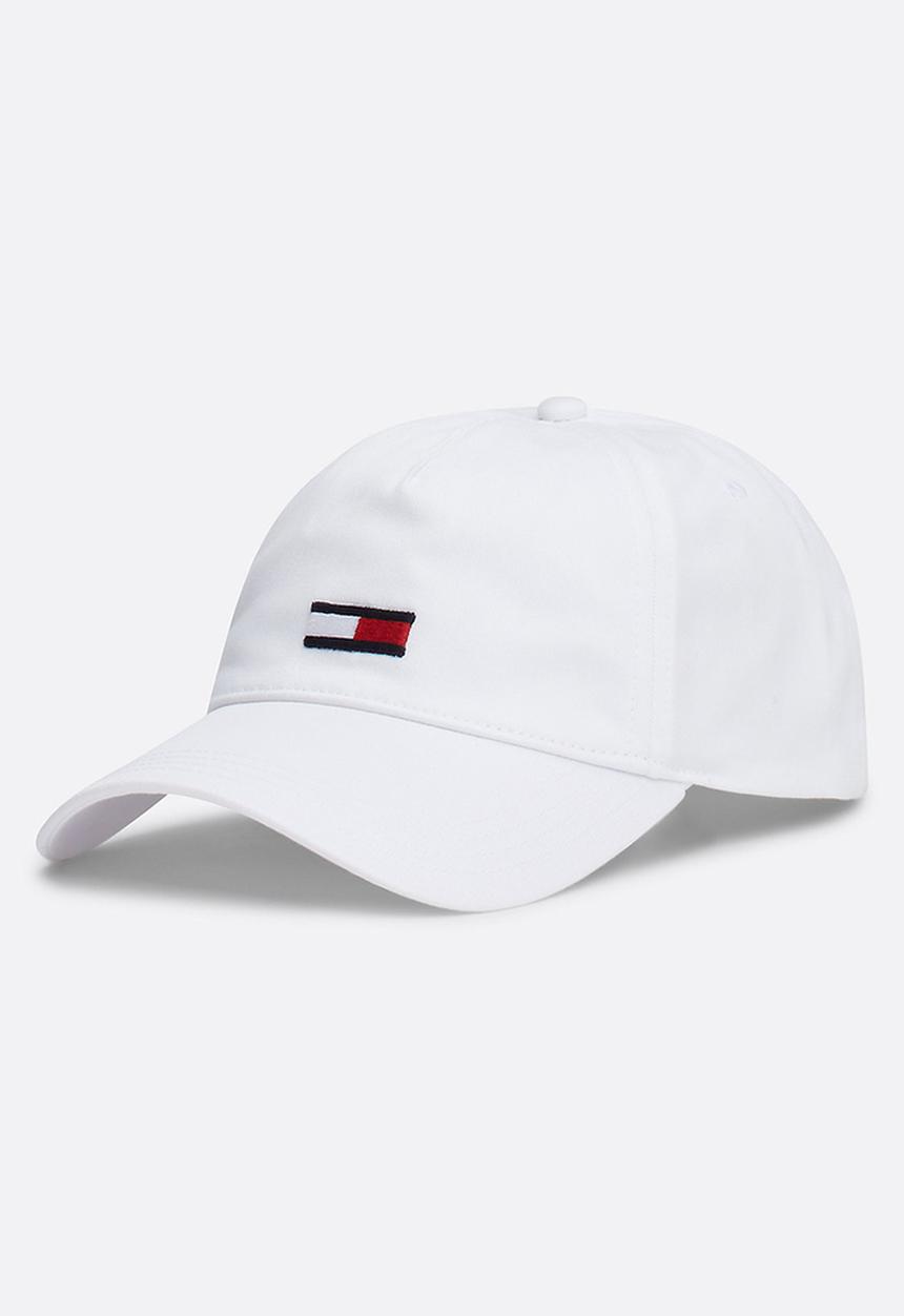 Tommy Hilfiger - Elongated flag 5 panels cap - white
