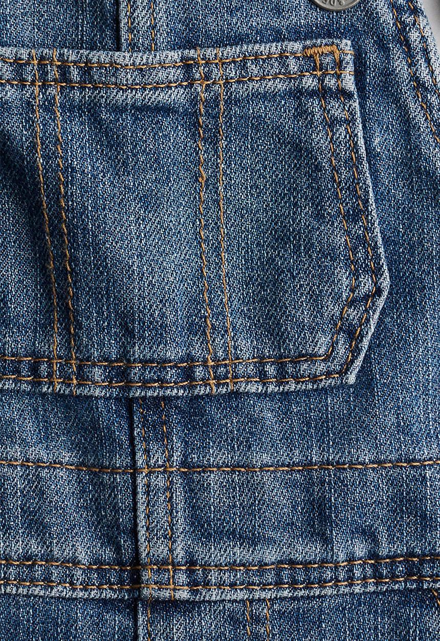H&M - 2-Piece top and dungaree set - denim blue & black striped