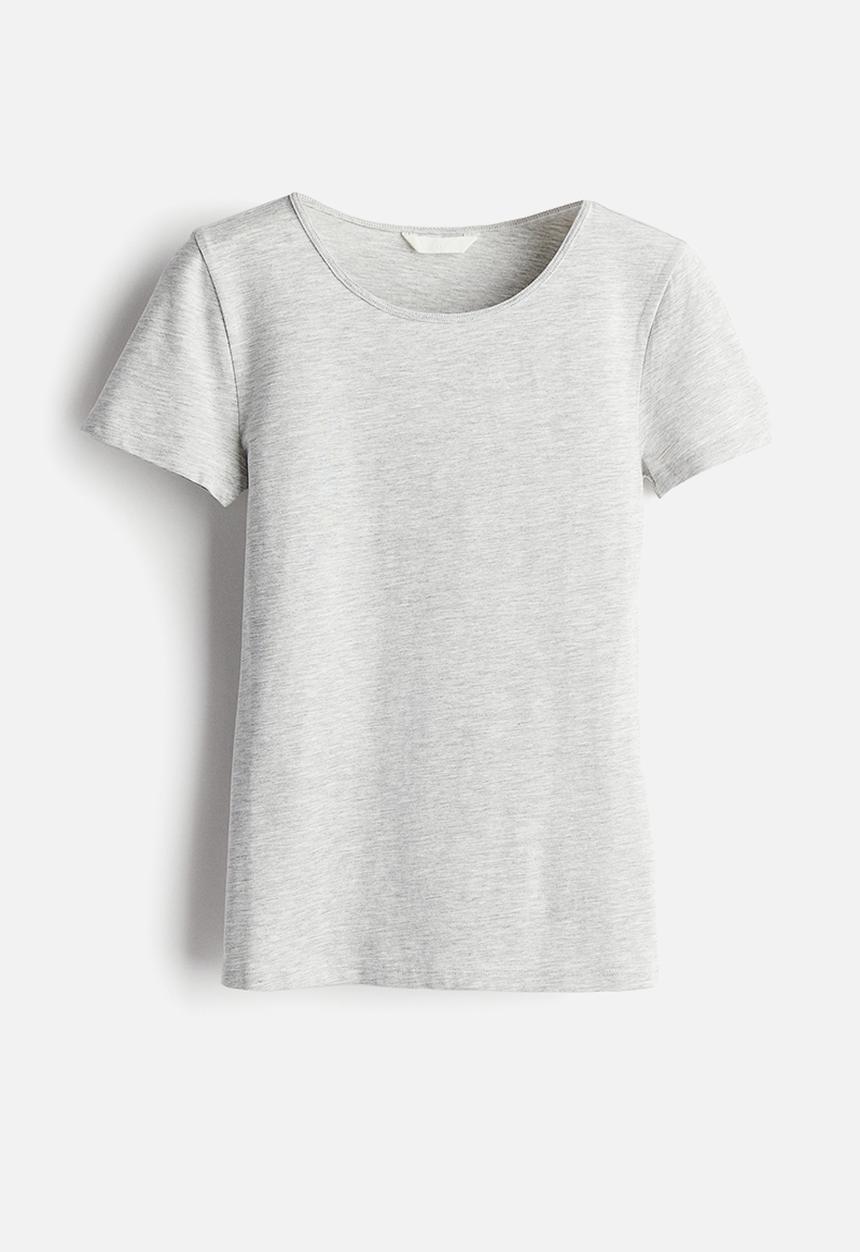 H&M - Cotton T-shirt - grey