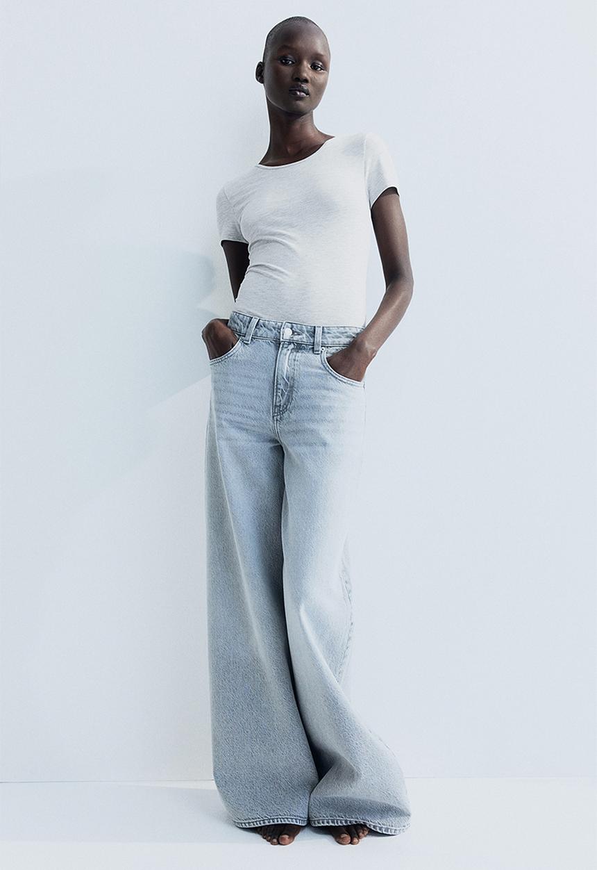 H&M - Cotton T-shirt - grey