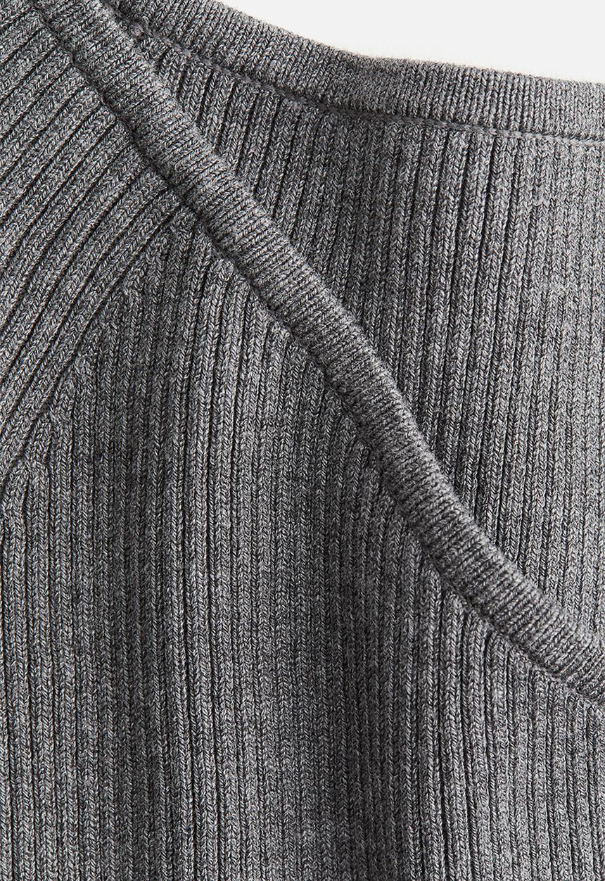 H&M - Off-the-shoulder top - dark grey