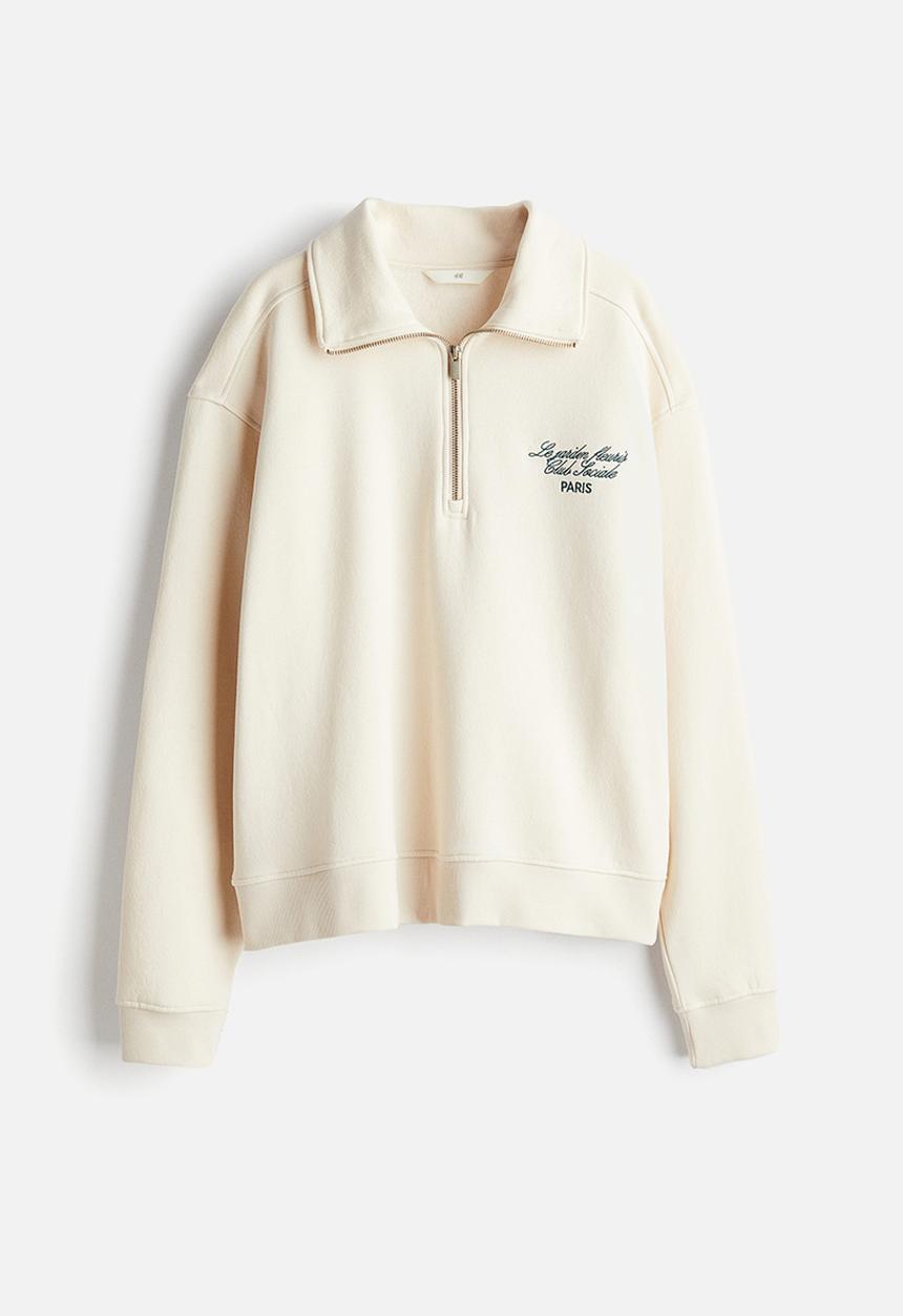 H&M - Zip-top sweatshirt - white,multi 