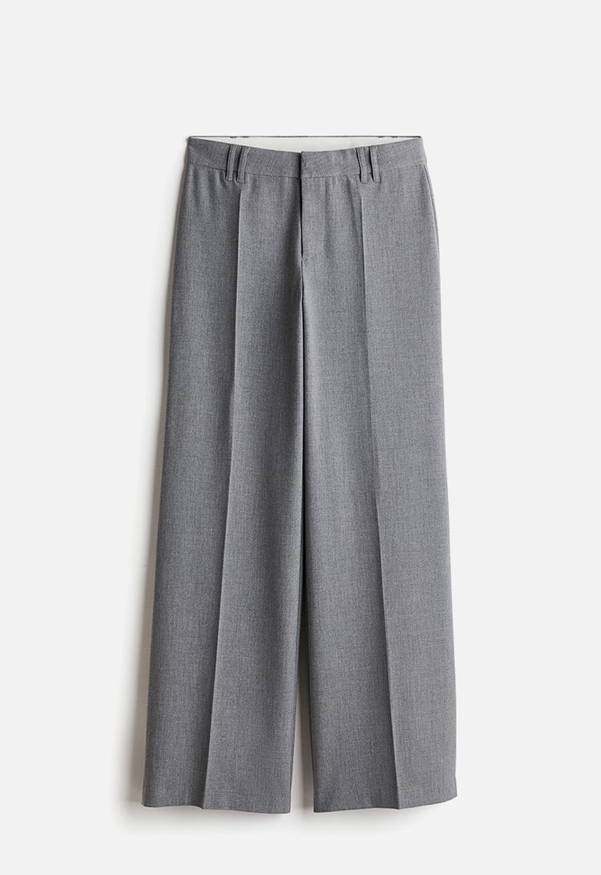 Wide tailored trousers - grey - 1230818002