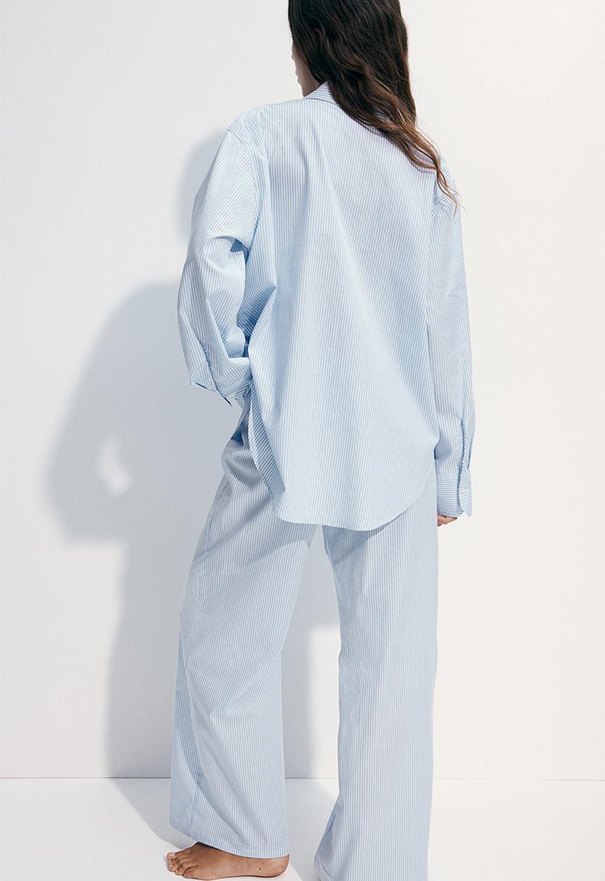 H&M - Cotton poplin pyjamas - blue
