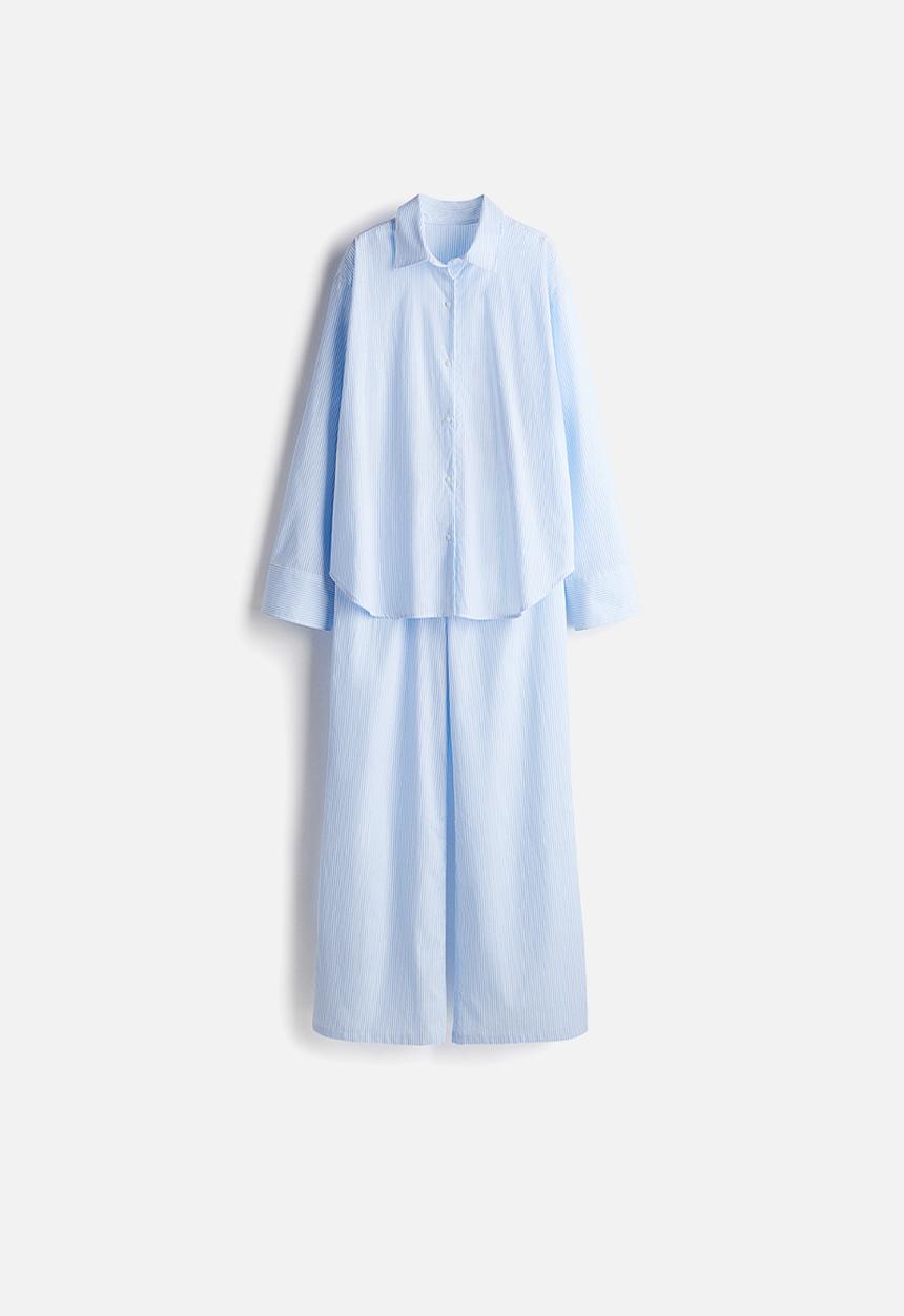 H&M - Cotton poplin pyjamas - blue