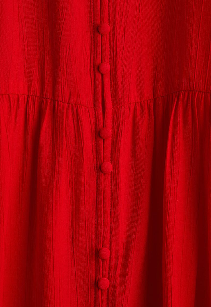 H&M - Crinkled tunic dress - red