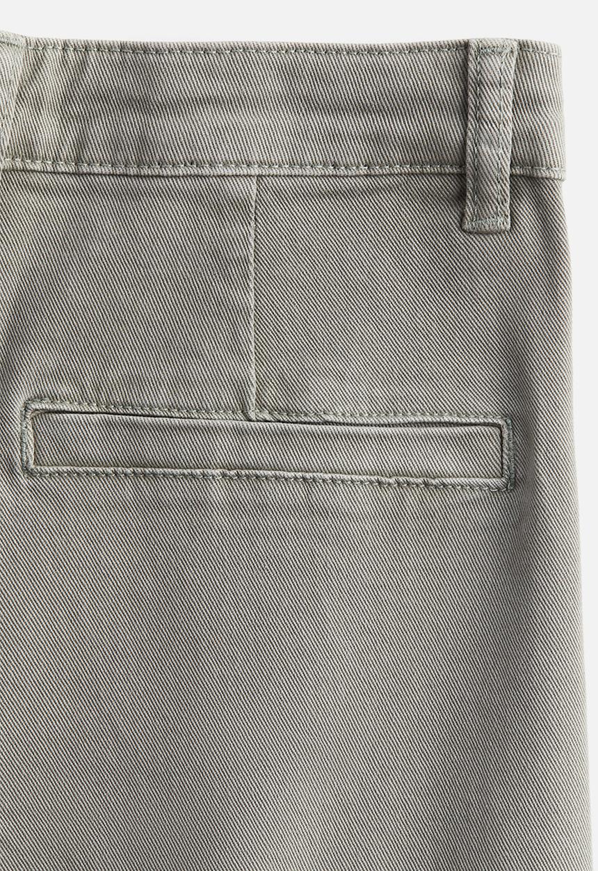 H&M - Cropped twill trousers - green