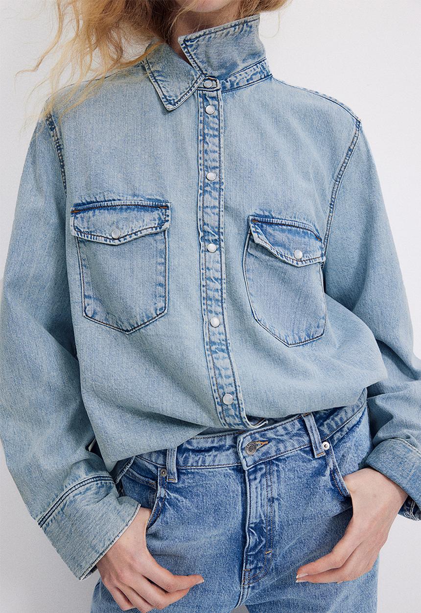 H&M - Denim shirt - blue