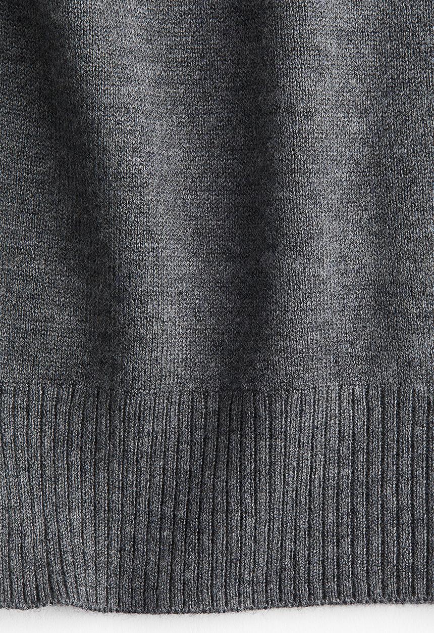 H&M - Fine-knit t-shirt - dark grey marl
