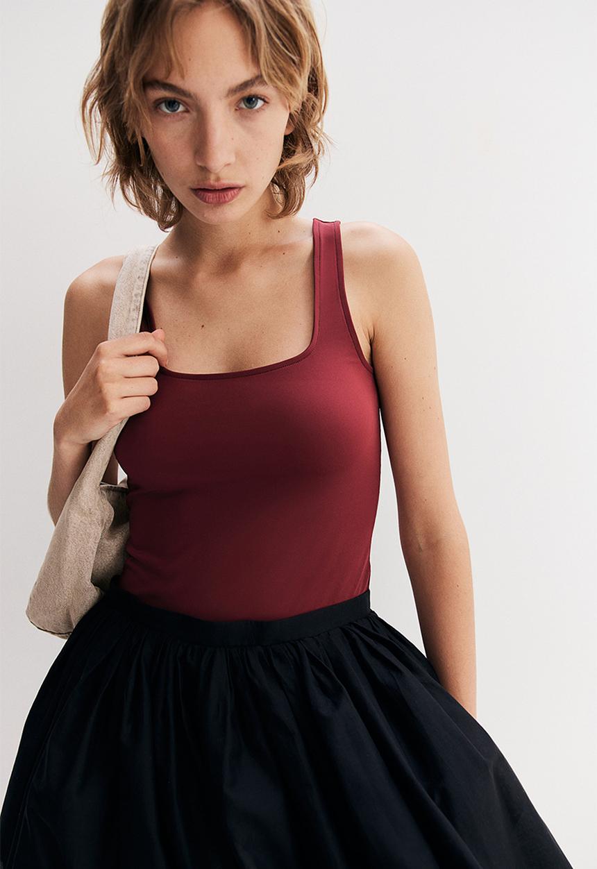 H&M - Square-neck vest top - red
