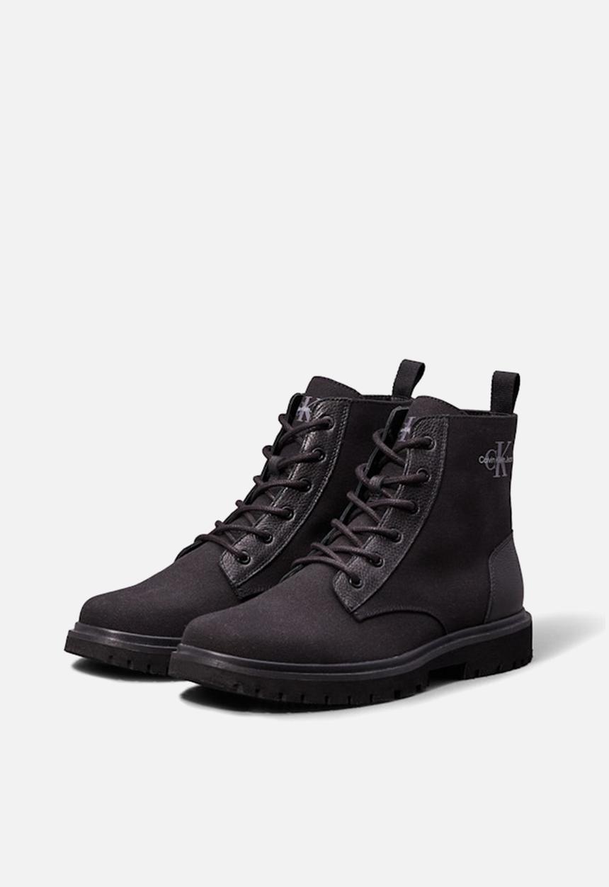 Calvin Klein - Eva Boot Mid Laceup Mix Mtr  - black