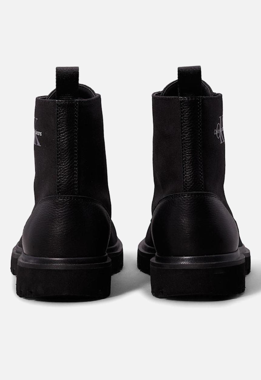 Calvin Klein - Eva Boot Mid Laceup Mix Mtr  - black