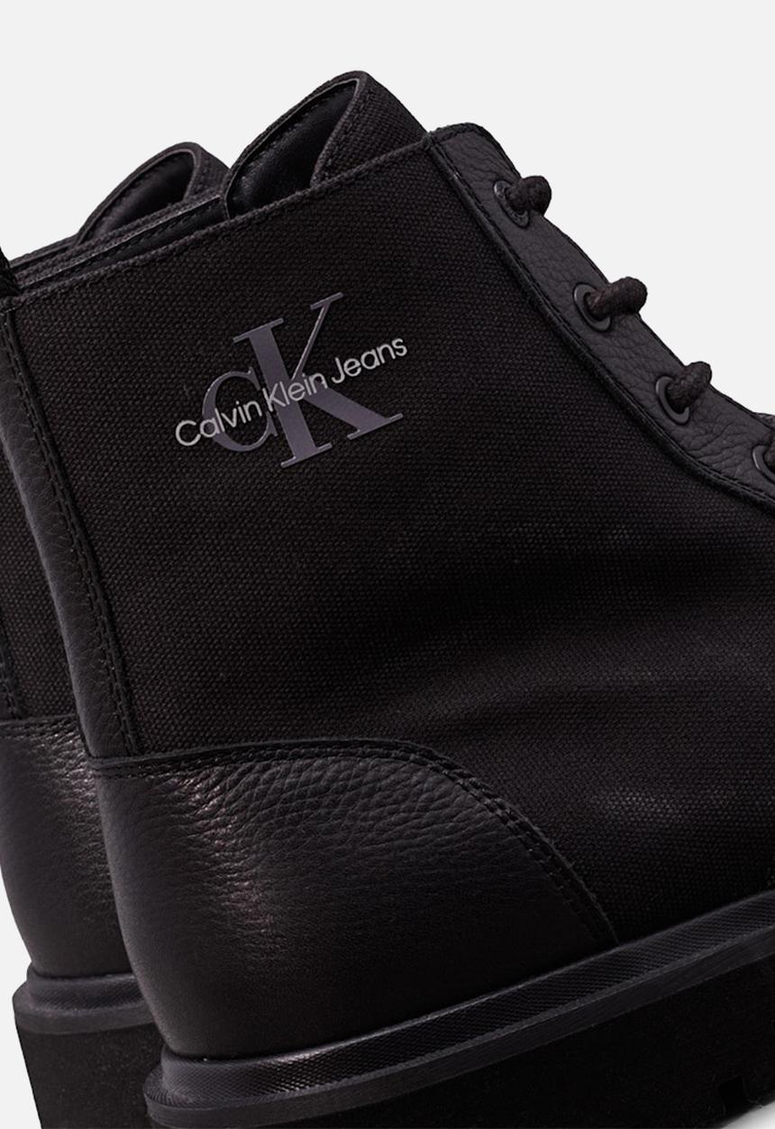Calvin Klein - Eva Boot Mid Laceup Mix Mtr  - black