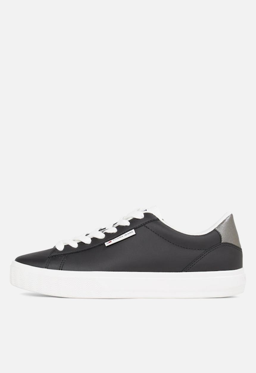 Tommy Hilfiger - Cupsole leather sneaker - black