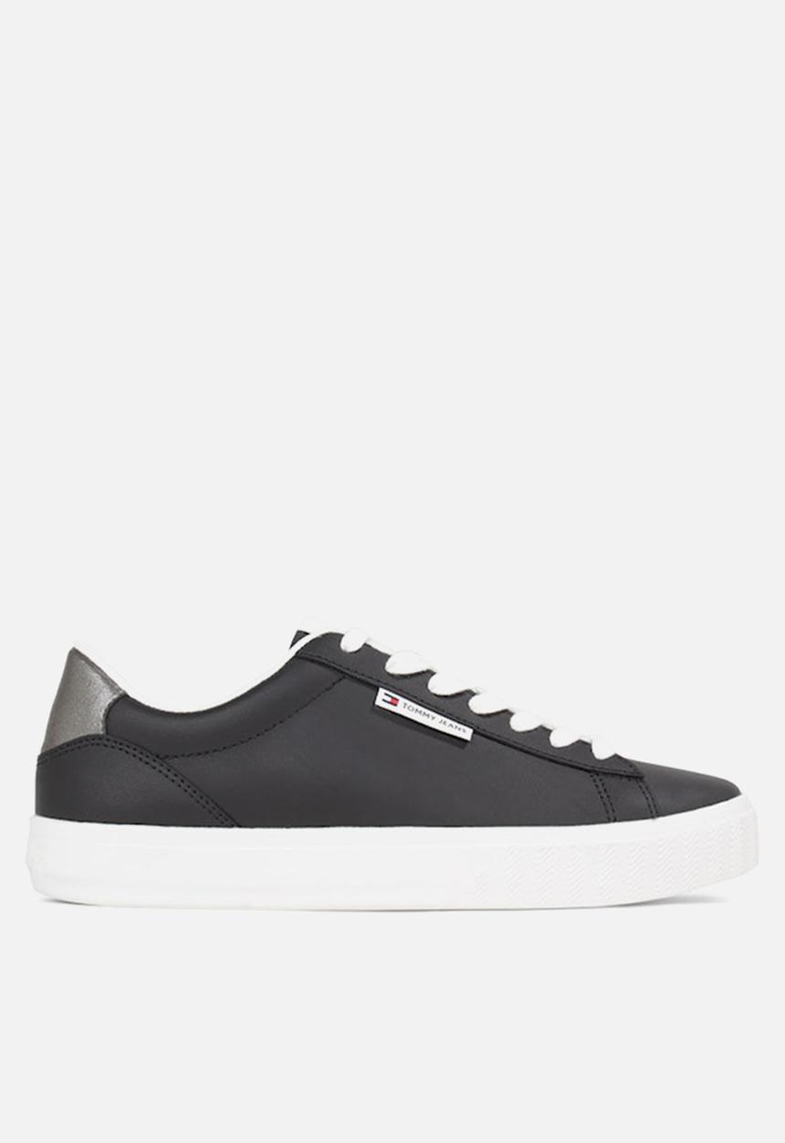 Tommy Hilfiger - Cupsole leather sneaker - black